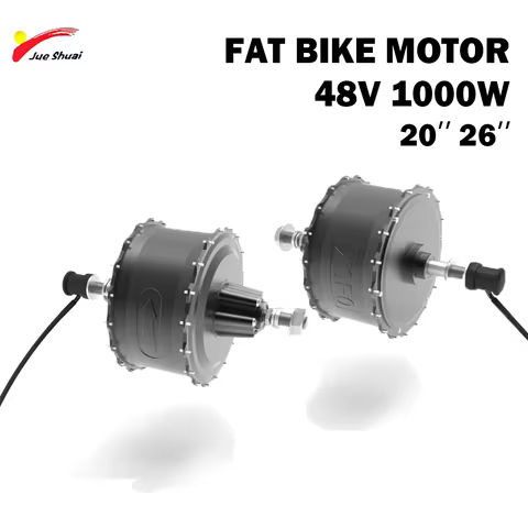 20'' 26'' Fat Motor 48V 1000W Brushless Gear Hub Bike Motor Conversion Kit for Fat Electric Bicycle 