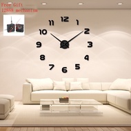 [Meimeier] Living Room Bedroom Oversized EVA Wall Sticker DIY Wall Clock Unique Art 3D Mirror Wall Clock Silent Clock