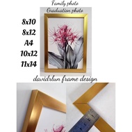 Gold frame photo Size 8R/8wr/A4/11x14 firbe made in