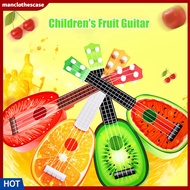 manclothescase Ukulele Toy Adorable Simulated ABS Fruit Four-string Ukulele for Home