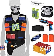 Hugo's Ocean Kids Tactical Vest Kits Boy Toys Gifts for Nerf Guns N-Strike Elite Series