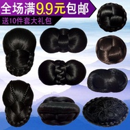 Rambut palsu kostum purba, sanggul rambut, persembahan Hanfu, belakang kepala, sanggul, tocang pinta