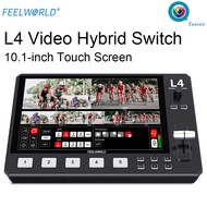 FEELWORLD L4 Multi Camera Video Hybrid Switch 10.1-inch Touch Screen USB3.0 Fast Streaming