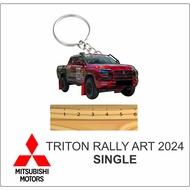 mitsubishi triton 2024 rally art 2d keychain