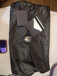 Prada Black Leather Clutch二手