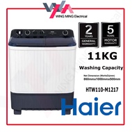 Haier 11KG Washing Machine Twin Tub Semi Auto Top Load Washer/Mesin Basuh Auto (HTW110-M1217) Mesin 