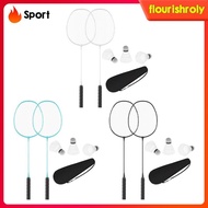 [Flourish] Badminton Racket Sports Badminton Rackets, Professional 2 Players with Racket Bag Badminton Shuttlecock for