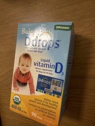 維他命D  - Baby Ddrops Organic Liquid Vitamin D3 Dietary Supplement 400 IU