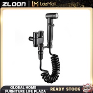 ZLOON Gray /Black/Chrome Bidet Faucet Set Wall Mounted Handheld Bidet Sprayer Hygienic Shower Toilet Head Self Cleaning Sprayer