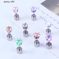 DELMER Glow Earrings Dazzling Earring Colorful Bar Trinket DJ Dance Party Men Earrings LED Luminous 