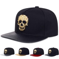 Hip hop Flat Brim Cap Skull Rivets hip hop Baseball Cap Male bboy hip-hop Cap hip-hop Male Female Fl