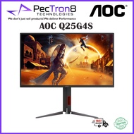 AOC Q25G4S 24.5" FAST IPS QHD 2K 320HZ 0.3MS LED Gaming Monitor - HDMI 2.1x2, DP 1.4 VESA HDR 400