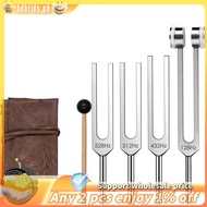 Frequency Tools with Activator, Mallet& Vegan Pouch-Tuning Fork Set(128Hz 432Hz 512Hz 528Hz) Weighte