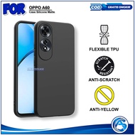 Soft Case Matte oppo A60 Casing Macaron Warna Hitam