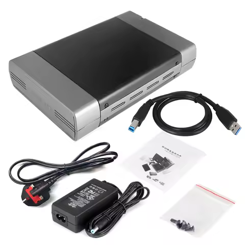 5.25" HDD SDD Enclosure Case USB2.0 EU Plug/ USB3.0 UK Plug SATA External Optical Drive Box Adapter 