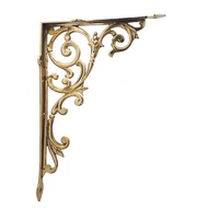 SIKU 10-1/2" Shelf Support Angle Brass Shelf Bracket - BRC8040A Bluebell/
