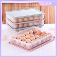 LG01I9 Portable Tray Rack Eggs Tray Fridge Fresh Storage Organizer Egg Basket Storage Container Eggs Holder Sealing Storage Box