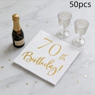 50pcs/pack 70th Birthday Party napkins birthday party table decorations 70th birthday party decorati