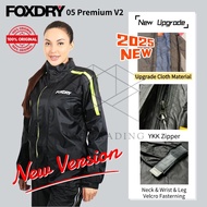 【READY STOCK】FOXDRY05 Premium V2 Waterproof Rain Coat Raincoat Suit/Foxdry 05 Baju Hujan Jaket Hujan