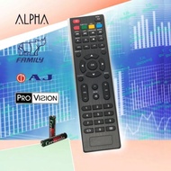 รีโมททีวี LCD/LED ยี่ห้อ
 Alpha /Family   รุ่น LWD-325 T2
/ AJ
/ Provision