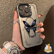Compatible for iPhone 15 14 13 12 11 Pro Max X Xr Xs Max 7 8 Plus Advanced Creative Beautiful Romantic Butterfly Phone Case Lens Protector Anti Falling Soft Protective Cover