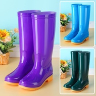 LdgHigh Non-Slip Fleece-lined Cotton-Padded Rain Boots Waterproof Rain Boots Barrel Rubber Shoes Shoe Cover Rubber Boots