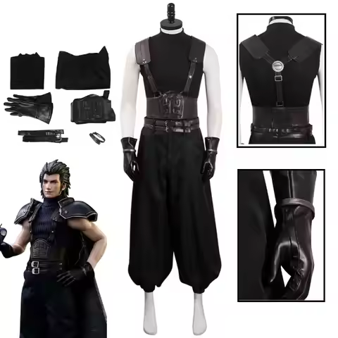 Final Fantasy 7 Remake Zack Cosplay Fantasia Costume Adult Man Clothes Shirt Pants Belt Gloves Outfi