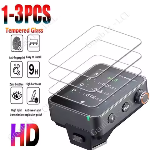1-3PCS Tempered Glass For Godox X3 Pro V1 iT30 Pro GodoxX3 X3Pro V480 V100 Canera Flash Light Full S