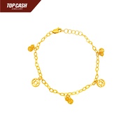 Top Cash Jewellery 916 Gold Ancient Coin & Hulu Bracelet