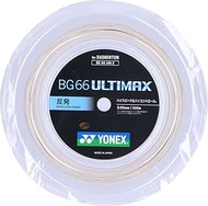 Yonex BG66UM-2 Badminton Strings BG66 Ultimate (0.65mm) Metallic White Roll, 66.6 ft (200 m) Metalli