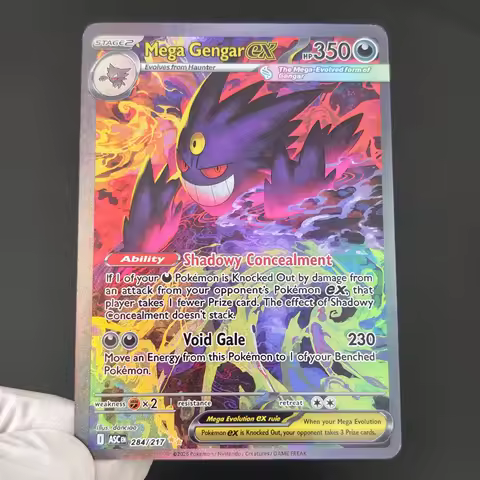8PCS/PTCG Cards English Pokemon MEGA EX Series Gold Holo Texture Charizard Dragonite Hawlucha Dianci