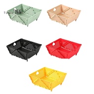 Plastic  Colander - Foldable Drain Basket with Resting Feet - Kitchen Food Strainer - Space-Saving  