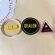 1pc ALL IN Home Games Crystal Poker Chips Dealer Buttons Chip for /Card