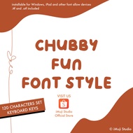 Chubby Fun Font, Downloadable Font | .ttf .otf files, Handwriting, Font for Windows & iPad, GoodNote