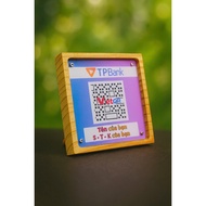 Wooden desk QR code | Banks - color of destiny
