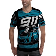 Porsche 911 T-shirt Fullprint Polyester Jersey Material