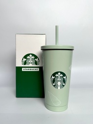 แก้วกาแฟสตาร์บัค Starbucks แก้วเก็บความเย็น สีเขียวพาสเทล ขนาด 500ml.