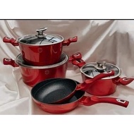 Berlinger Haus 10pcs Cookware Set (Red/Gold)