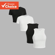 Women Casual Tank Top Plain Basic Crop Tank Top L80ED368