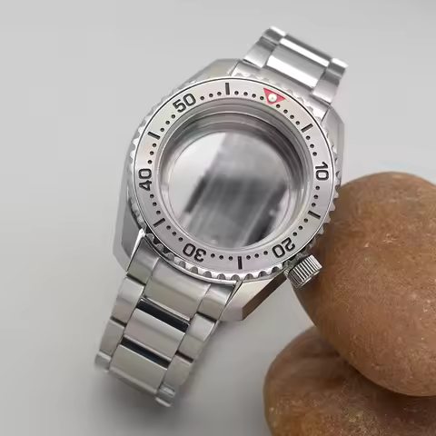 Mod SPB185 SPB187 Watch Cases Steel Bezel Insert Watch Strap Transparent Cover Fits Seiko NH36 NH35 