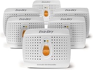 Eva-Dry E-333 (6-pack) Wireless Mini Dehumidifier. Top Moisture Absorber for Small Spaces. Rechargea