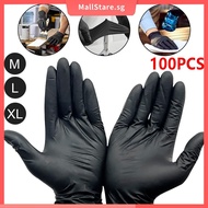 100Pcs Nitrile Gloves Industrial Gloves Reusable Black Industrial Rubber Gloves for Home SHOPSKC6704