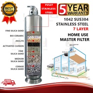 (7 LAYER) 1042 SUS304 STAINLESS STEEL OUTDOOR MASTER WATER FILTER SAND FILTER WITH ACTIVATED CARBON 