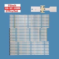 LED Backlight สำหรับ Samsung 75 UA75MU6100KXXT/UA75MU6100/UA75JU6470 V5DU-750DCA-R1 V5DU-750DCB-R1 7