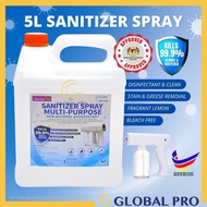 5L Sanitizer Spray Multi-Purpose NON ALCOHOL Disinfectant KKM Approve for FOG Nano Spray Normal Spray Surface Sanitizer