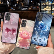 Case for SAMSUNG A15, A25 5G, A35 5G, A55 5G, shiny tempered glass back, sparkling crystal design