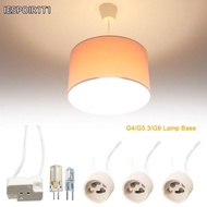 IESPOIR1T1 Lamp Holder, G4 Socket Plug G4/G5.3/G9 Bulb Base, High Quality 10cm Ceramic Head Wire Con