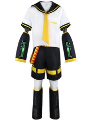 Vocaloid02 Kagamine Rin Cosplay Kagamine Len Costume Halloween Uniform Outfit