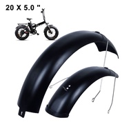 20 x 5 inch Fat Bike Fenders Snow Bicycle Accessories Wings for Electric Bike Fenders Mud Guards Snow Beach Cycling Fender
