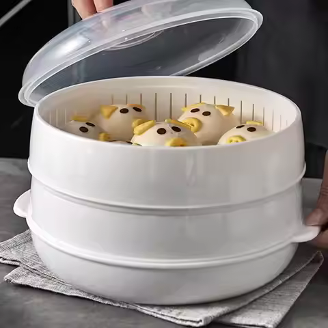 Microwave Steamer for Cooking Food Steaming Cookware Ergonomic Microwave Steamer for Egg Dumpling Ri